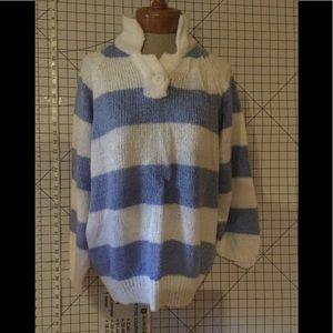Liz Thomas II Blue & White Striped Sweater (size 42 - 22W)